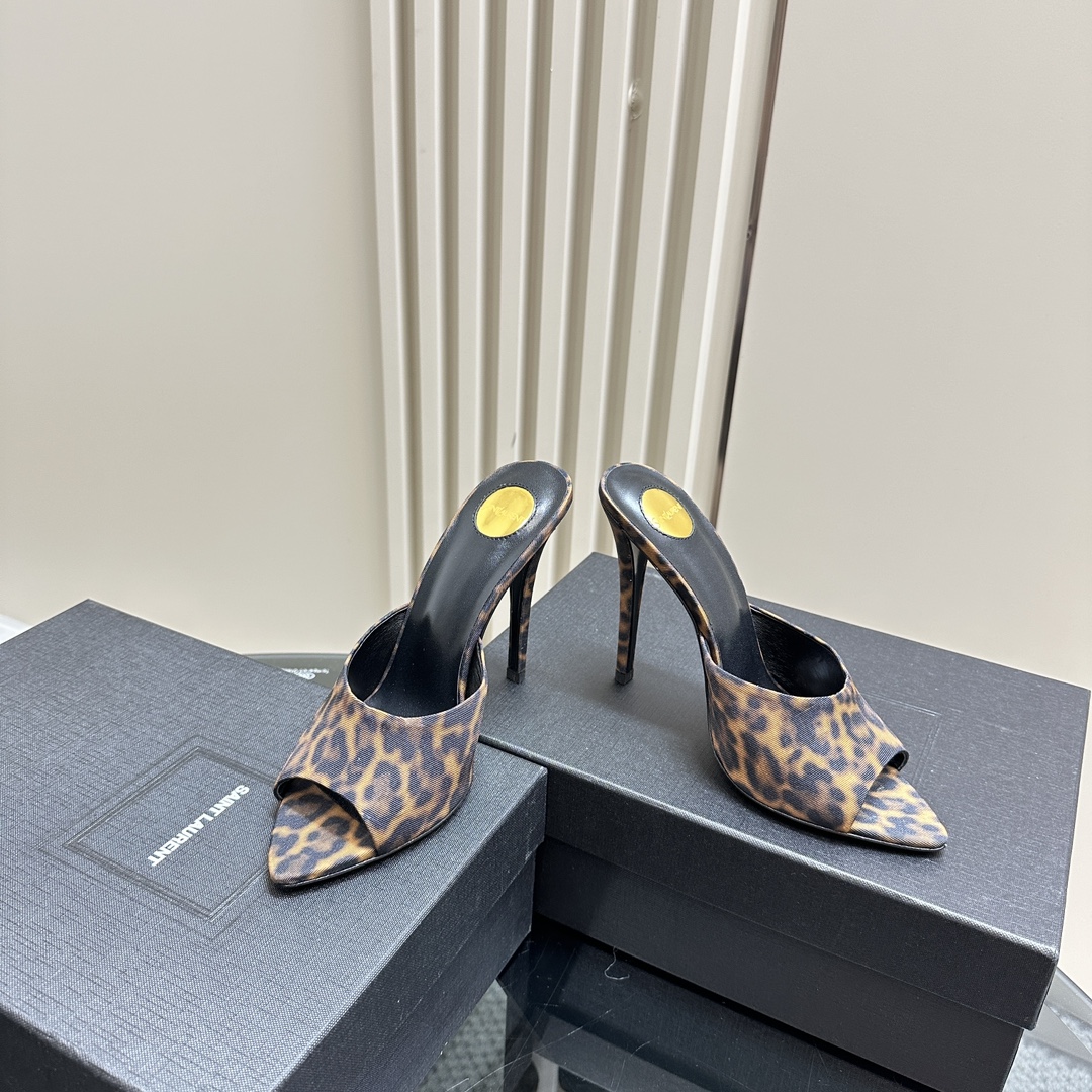 YSL pointed open-toe high heels: 10.5CM Size: 35-39 (40 custom-made, no returns or exchanges)