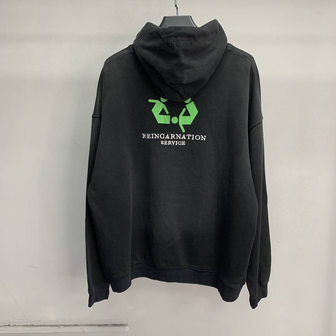 Balenciaga lettered washed sweatshirt