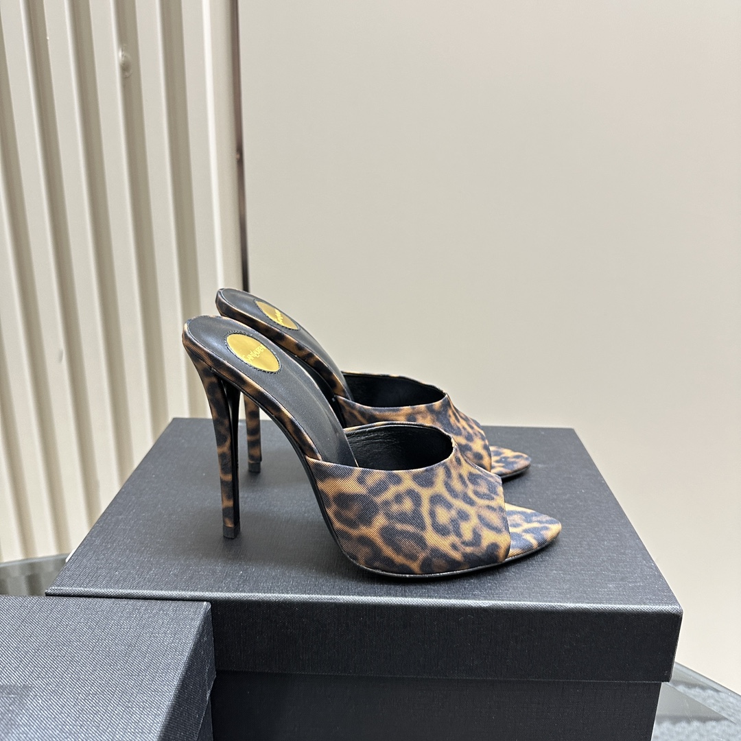 YSL pointed open-toe high heels: 10.5CM Size: 35-39 (40 custom-made, no returns or exchanges)