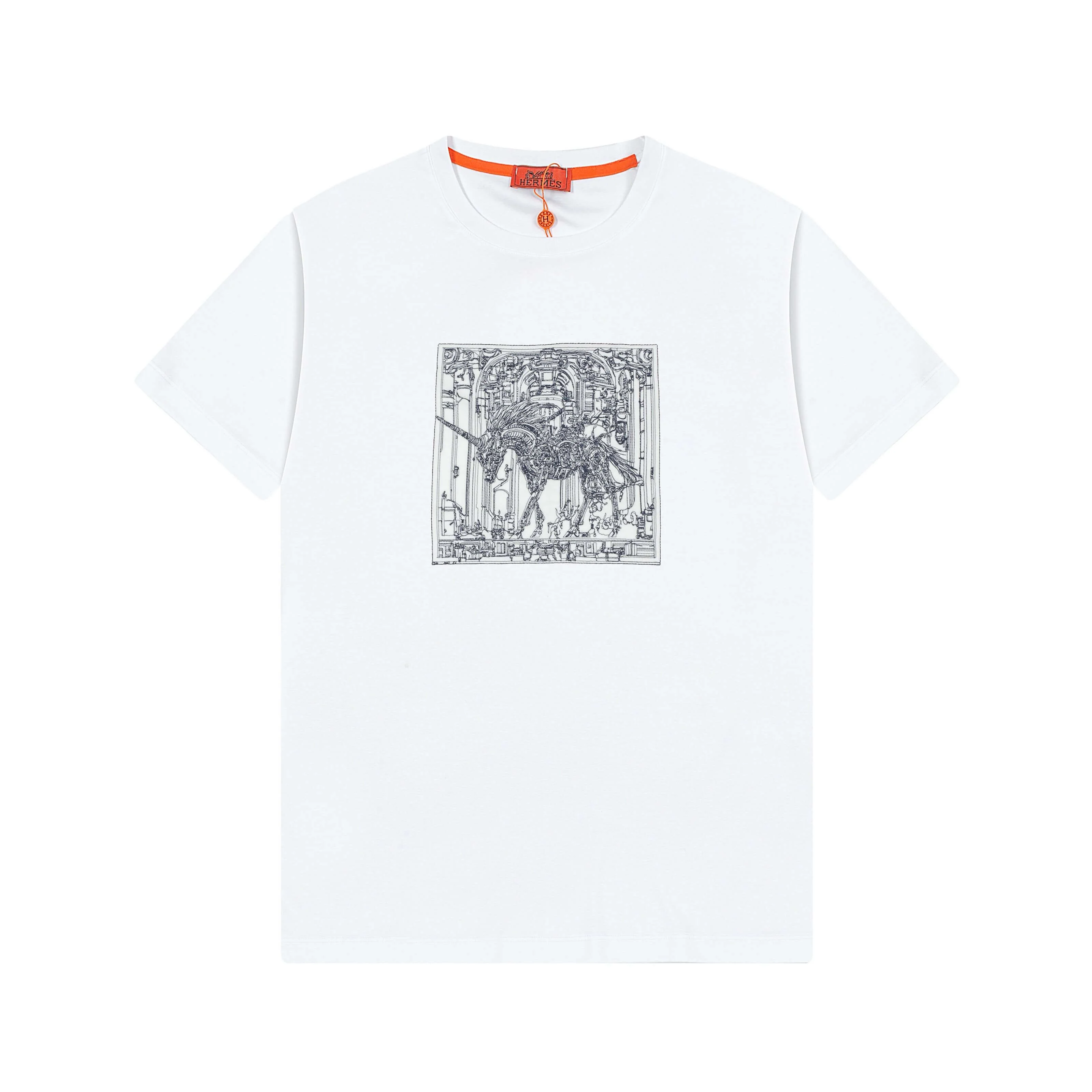 Exquisite Horse Embroidered T-Shirt