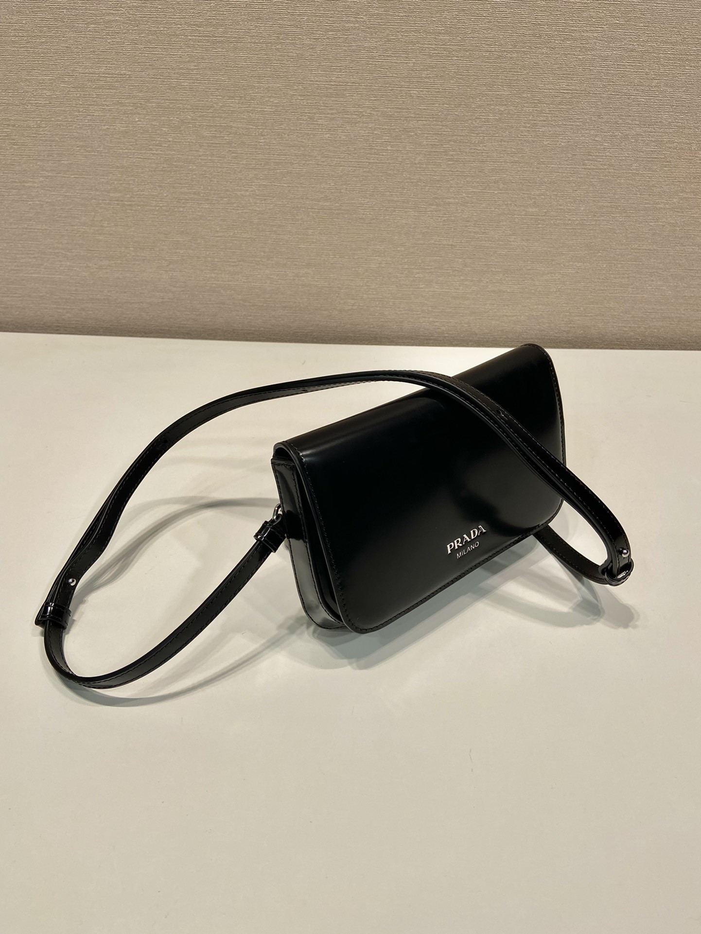 Prada Brushed Leather Mini-bag With Shoulder Strap Bag