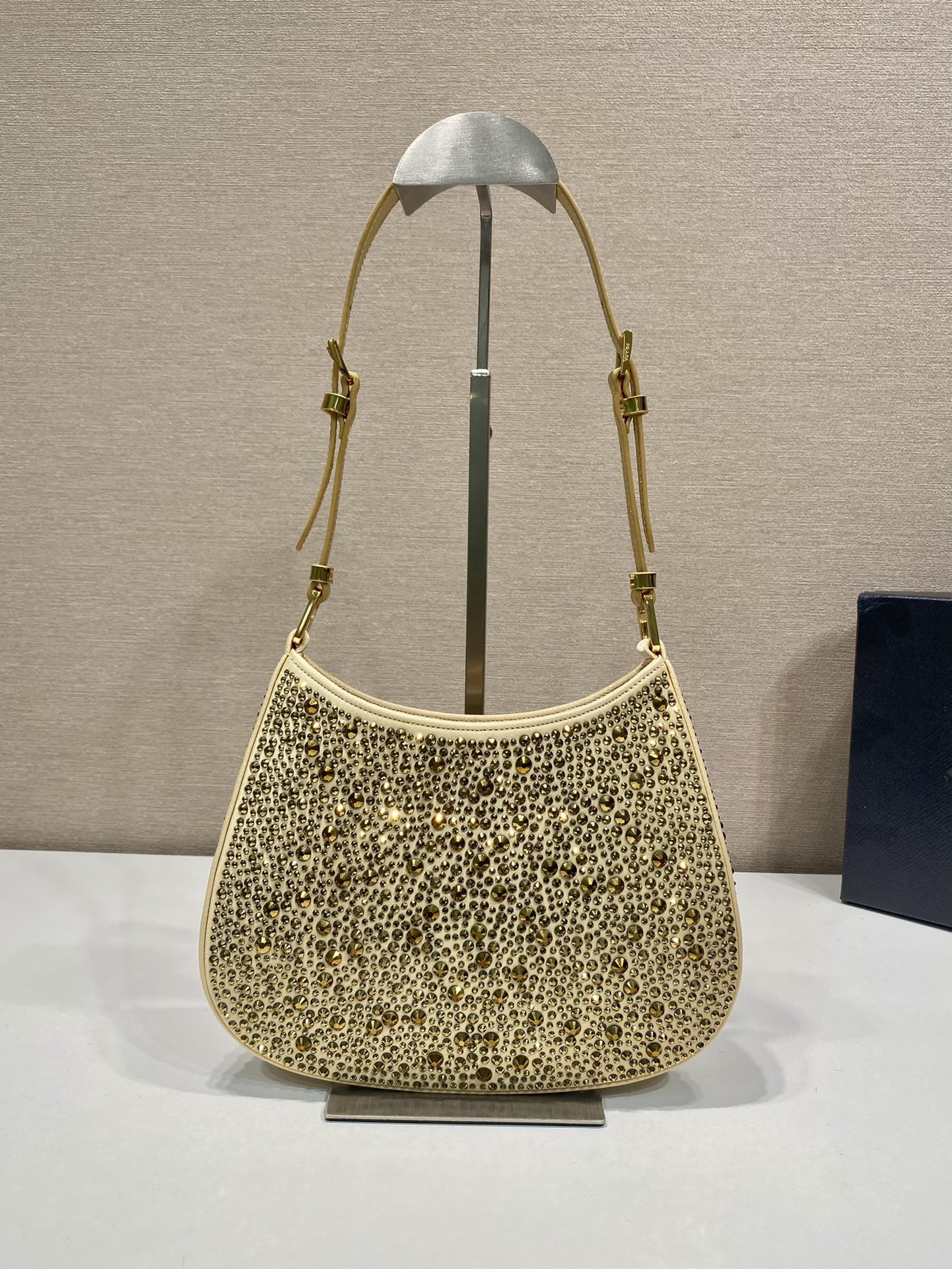 Prada Cleo Satin Bag With Crystals