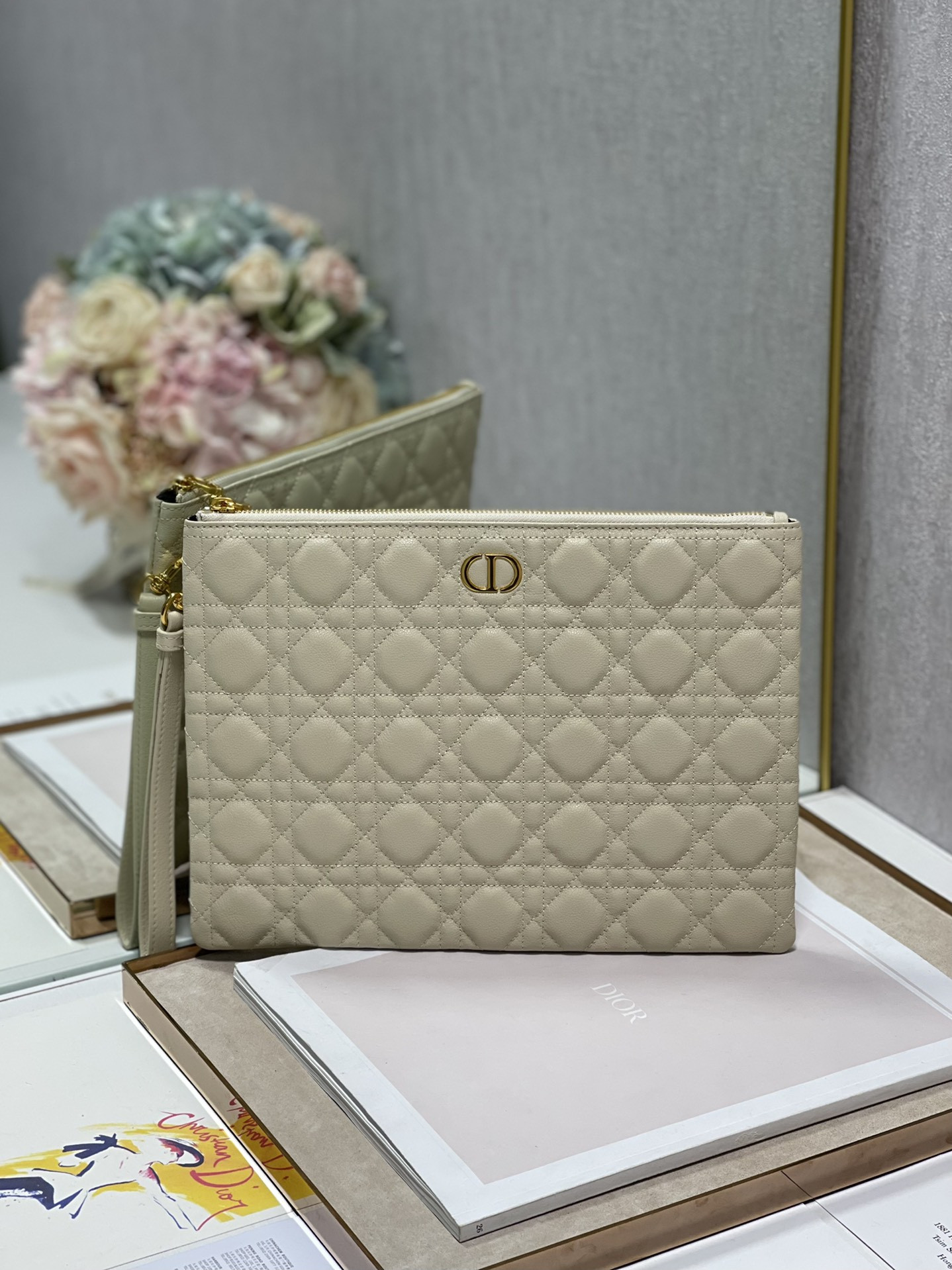 Large Dior Caro Daily Pouch